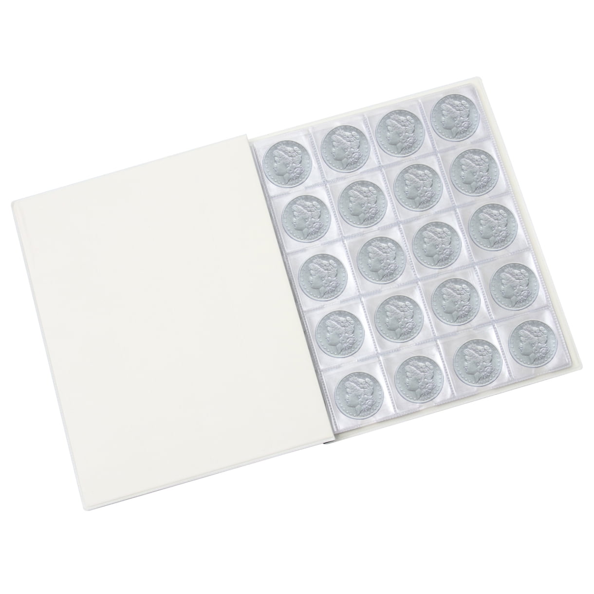 Amosfun Coin Collector Book Blue Portable and Durable Storage Solution