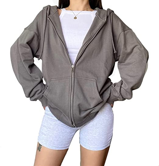 y2k oversized zip up hoodie