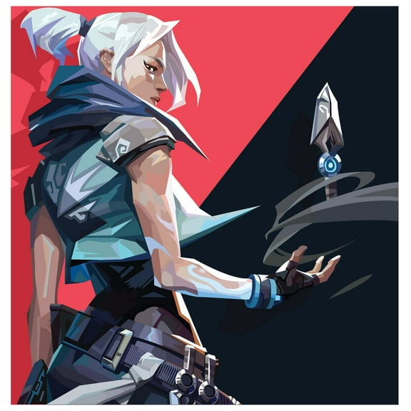 DS Designs Valorant Jett Vinyl Adhesive Wall Decal & Stickers