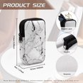 thumbnail image 6 of SEANATIVE Neoprene Eyewear Pouch Zipper Glasses Case Shockproof Anti-Scratch Eyeglasses Case Lightweight Women Men Sunglasses Holder Bag for Outdoor Office Travel, White Marble Black Crack, 6 of 7