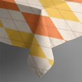 thumbnail image 4 of Orange Yellow Checkerboard Checkered Pattern Rectangle Tablecloth 60"x120",Waterproof Polyester Rectangle Table Cloth, Wipeable Spillproof Polyester Tablecloth for Dining, Camping, Indoor and Outdoor, 4 of 6