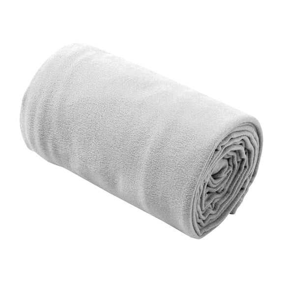Wswqop Sleeping Bag Liner Fleece with Zipper Backpacking Blanket for Traveling, Camping Light Gray