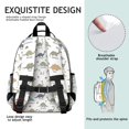 thumbnail image 5 of Alphabet Dinosaur Names Chart Pattern Cute School Backpack Bag for School with Padded Back and Adjustable Shoulder Straps 15.25"x11.5"x5.25", 5 of 5