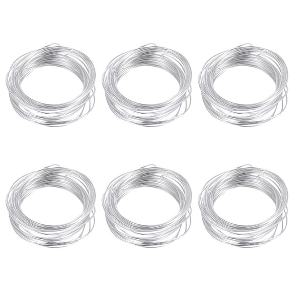 FOMIYES DIY Flexible Aluminium Wire Plated Silver for Skeleton Frame and Model Supports
