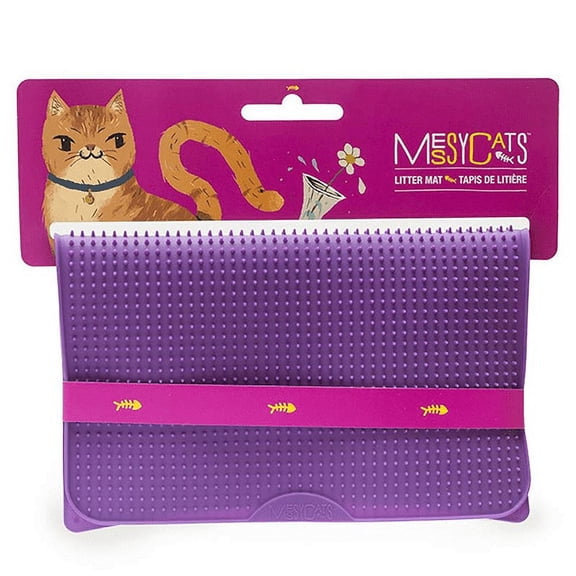 Generic, Messy Cats Soft Silicone Litter Mat with Graduating Spikes, 17.75" x 13.75"