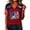 Deep Red, variant on Womens Raglan Sleeve Soccer Shirt, Patriotic USA Flag Printed Short Sleeve Athletic Jerseys, Dark Purple XXL