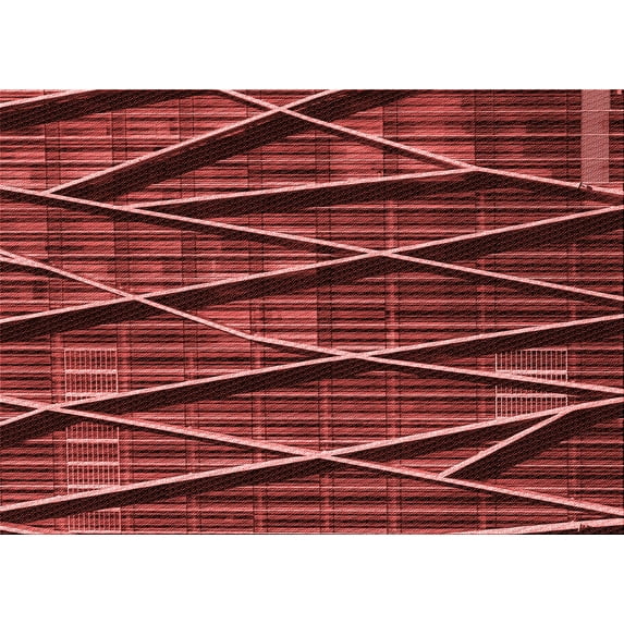 Ahgly Company Indoor Rectangle Patterned Maroon Red Area Rugs, 7' x 10'