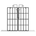thumbnail image 2 of Demi Bonn 34" x 72" Shower Screen Door, Stylish Walk-In Wet Room Divider, Clear Tempered Glass Shower Door, Black, 2 of 8