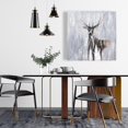 thumbnail image 2 of Cerf Abstrait d'Hiver - Toile 24"x24 Pouces - Impression sur Demande, 2 of 5