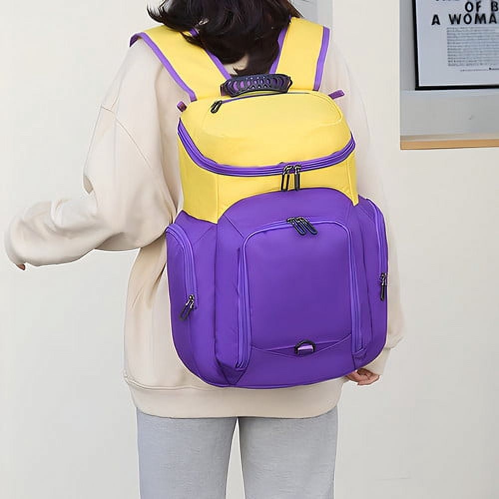 Sports Bag for Basketball, Soccer & More Basketball Backpack with Ball Holder & Shoes Compartment