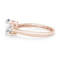 thumbnail image 3 of AFFY Moissanite Diamond Three Stone Engagement Wedding Ring in 14K Rose Gold-7.5, 3 of 7