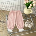 thumbnail image 4 of XBASW Baby Newborn Girls Harem Pants Summer Loose Trousers Lace Leg Bottoms Girls Solid Color Anti-Mosquito Pants for 0-2T, 4 of 8