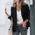 thumbnail image 2 of Jackets for Women Fashion Casual Open Front Cardigan Button Long Sleeve Small Suit Tops Simple Lightweight Blazers, 2 of 7