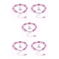 thumbnail image 1 of Jumpingount de perlas simuladas Bolas de cristal Cadenas de bricolaje Brazalete de amistad de vidrio hecho a mano para niños Boda Rosa roja Type2 NO2, 1 of 6
