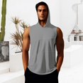thumbnail image 2 of Men’s Compression Hooded Vest Quick Drying Breathable Yoga Running Training Top, 2 of 7