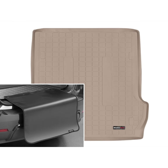 WeatherTech Cargo Trunk Liner with Bumper Protector compatible with 2003-2009 Lexus GX - Behind 2nd Row w/ Bumper Protector, Tan