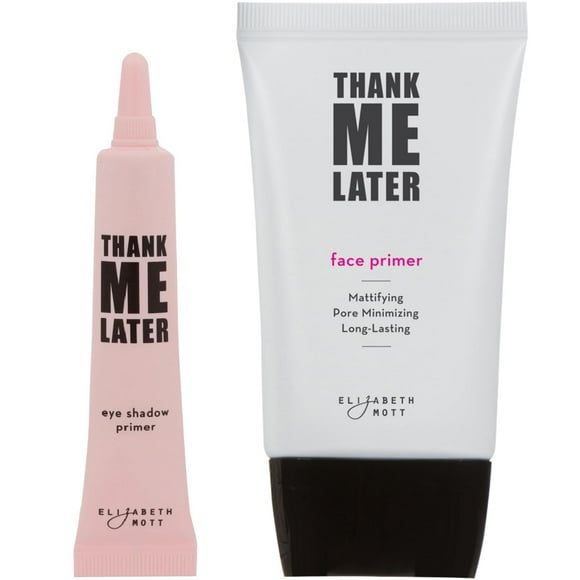 Elizabeth Mott - Prebase mate para ojos y rostro Thank Me Later para un agarre potente y duradero Control de brillo y grasa del maquillaje Minimizador de poros Oculta las arrugas Previene las arrugas