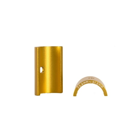 

Thinsont Pack of 2 Handlebar Shim Stem Reducer Adapter Road Cycling Spacer Spindle Portable Outdoor Biking Accessories Gold
