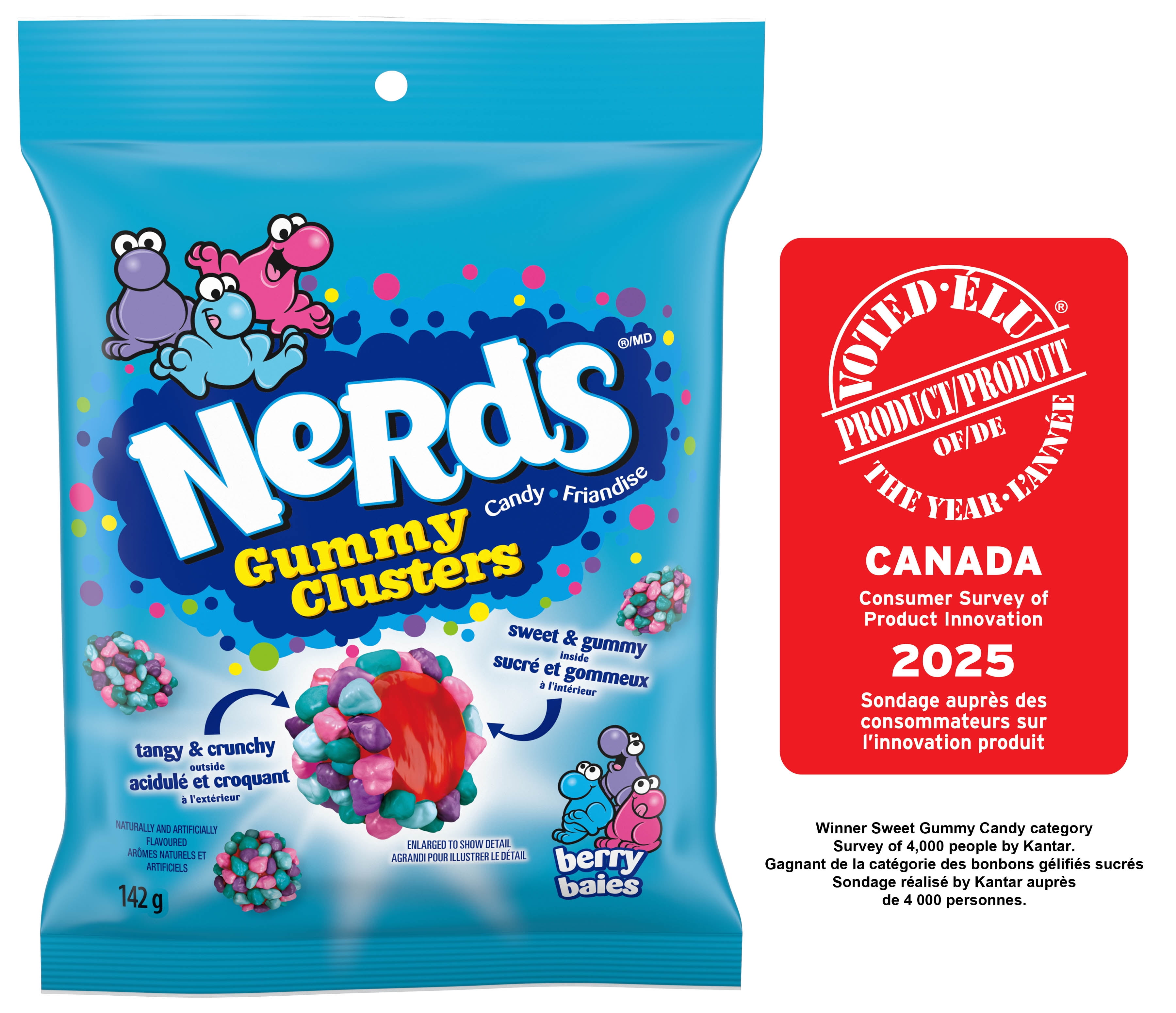 Friandises Nerds Gummy Clusters Baies 142g Nerds Gummy Clusters Baies