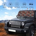 thumbnail image 5 of Kdxio Houndstooth Green Red Print Front Windshield Sun Shade,Folding Auto Sunshade for Car Truck SUV-Small, 5 of 7