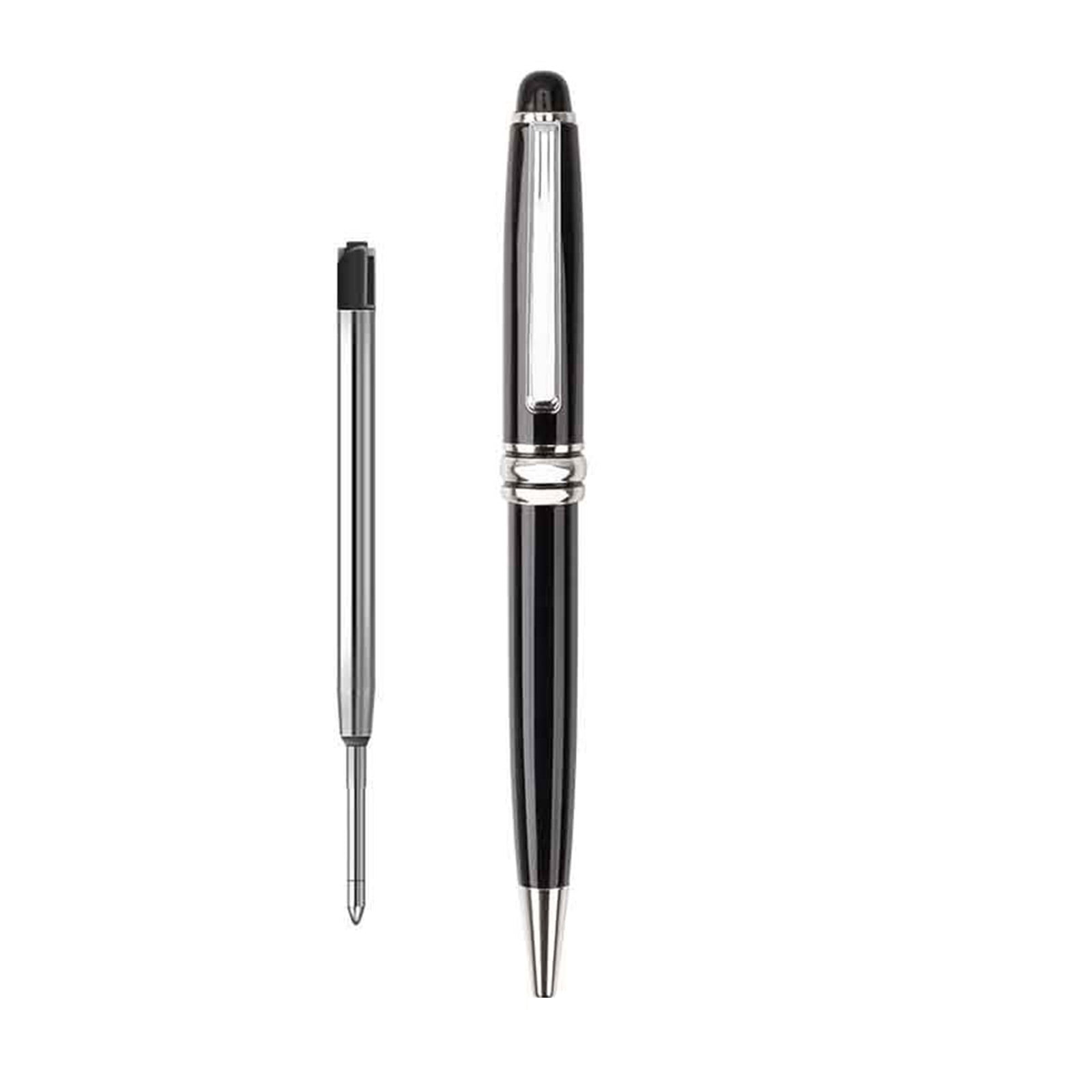 Luxury Retractable Ballpoint Pen Black Ink Pen 0.5mm Point for Men