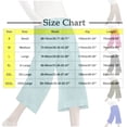 thumbnail image 3 of Lenpel Capri Pants for Women Elastic High Waisted Wide Leg Cropped Cotton Linen Pants Casual Loose Trousers with Pockets, 3 of 6