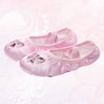 thumbnail image 3 of Zapatillas de ballet de satén con lentejuelas bordadas y suela de yoga para niñas - Talla 31 (rosa), 3 of 7