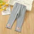 thumbnail image 5 of LYMAYTER Kids Girls Pants Toddler Cotton Flower Leggings Trousers Baby Spring Fall Casual Bottoms Pants for 1-5 Years, 5 of 10