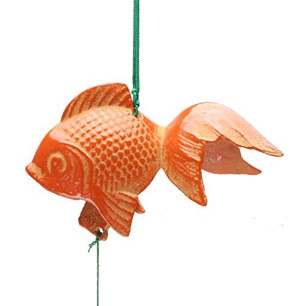 1pc Japanese Iron Orange Goldfish Wind Chime for Made in Japan 485081