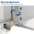 thumbnail image 6 of Frameless Pivot Shower Door 72" x 33.6-34.6", Pivot Swing Shower Glass Door with 1/4"(6Mm) Clear Tempered Glass Shower Door, Easy to Clean Bathroom Shower Door, Brushed Nickel, 6 of 7