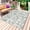 Turquoise, variant on Farmhouse Red Outdoor Rug 4x6 Ft - Reversible Patio Rug Outdoor Camping Rugs, Vintage Flower Leaf Botanical Plant Washable Indoor Outdoor Area Rugs, Non-Slip Outdoor Carpet Runner for Deck/Porch
