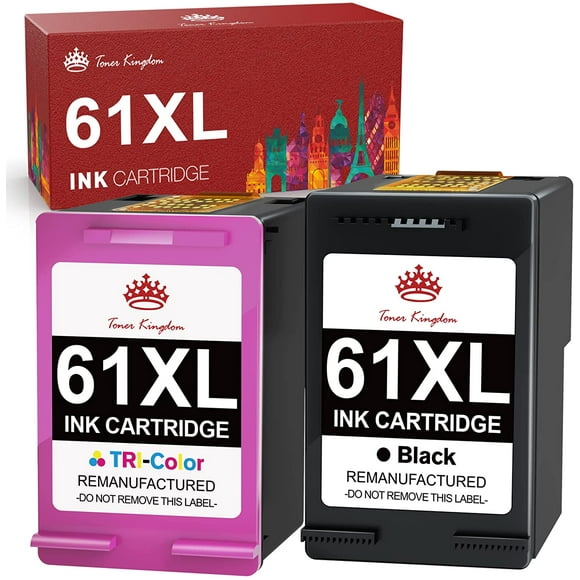 Ter Kingdom Remanufactured Ink Cartridges Replacement for HP 61XL 61 XL to use with Envy 4500 5530 5534 Deskjet 1000 1010 2540 1055 1056 OfficeJet 4