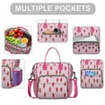 thumbnail image 2 of Plaid & Polka Combo Lunch Tote – Geometric Fusion Pattern Lunch Bag with Leakproof Compartments Insulated Cooler for Work Teachers & Commuters, 2 of 4