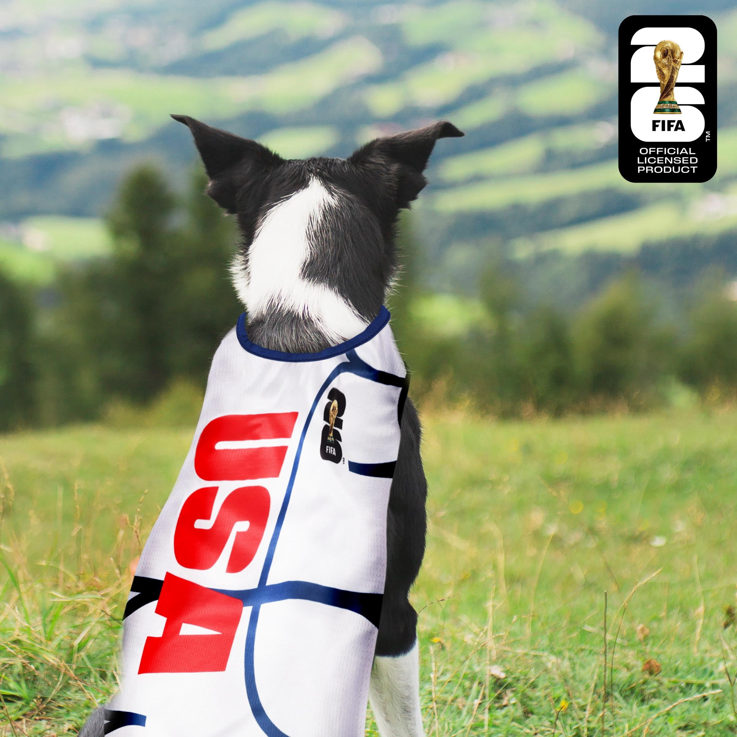 FIFA World Cup 2026 Team USA Pet Soccer Jersey and Bandana for Cats & Dogs, Extra Large