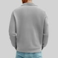 thumbnail image 5 of YOIAVAIOY Men's Long Sleeve Knit Polos, Breathable Versatile Casual Trendy, Soft Pullover for Daily Wear Gray L, 5 of 9