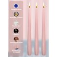 thumbnail image 4 of Hyoola Tall Taper Candles - 14 Inch Light Pink Unscented Dripless Taper Candles - 12 Hour Burn Time - 12 Pack, 4 of 8