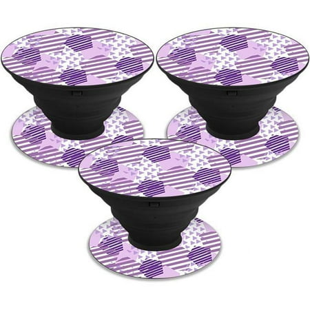 MightySkins POSOCK-Purple Pentagon Skin Decal Wrap for Pop Sockets Sticker - Pack of 3 - Purple Pentagon