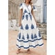 thumbnail image 3 of Vestido PRETTYGARDEN 2025 Floral Boho Maxi con Escote en V XL, 3 of 8