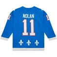 thumbnail image 3 of Men's Mitchell & Ness Owen Nolan Blue Quebec Nordiques  1992/93 Blue Line Player Jersey, 3 of 6