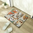 thumbnail image 5 of FCXZI Environmentally Friendly Easy To Clean Owls Colorful Wings Bath Mat 24x16in, 5 of 5