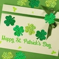 thumbnail image 6 of ABODELINE St. Patrick's Day Shamrock Stickers, 500pcs Glitter Holographic Lucky Clover Self-Adhesive Labels for Cards, Envelopes, Gift Bags, Paper, Card, Envelope, Gift Bag, 1.5", 6 of 6