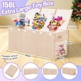 thumbnail image 5 of Extra Large Toy Box, Collapsible Sturdy Kids Toy Chest Storage Box with 3 Side bags and Removable Lids, 40"X14"X16"，Storage Bins with Lids for Nursery Room, Playroom,Closet,Home Organization,School, 5 of 10