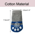 thumbnail image 2 of 4pcs Calcetines de Perro Tejidos Antideslizantes con Refuerzo de Goma Protector de Patas de Oso para Uso Interior, Gris + Azul, M, 2 of 7