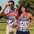 thumbnail image 2 of HUIACONG 250 Years of Freedom Shirt Matching Couple Golf Shirts for Men Short Sleeve Tank Top Women Sleeveless Quick Dry Moisture Wicking His and Hers Matching Outfits Man L, 2 of 6