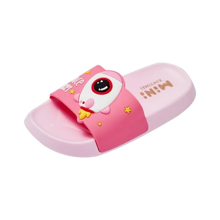 

Toddler Boys and Girls Slide Sandals Cute Cartoon Non-Slip Summer Beach Water Shoes Kids Shower Pool Slippers Indoor & Outdoor Pool Open Toe Bath Slippers