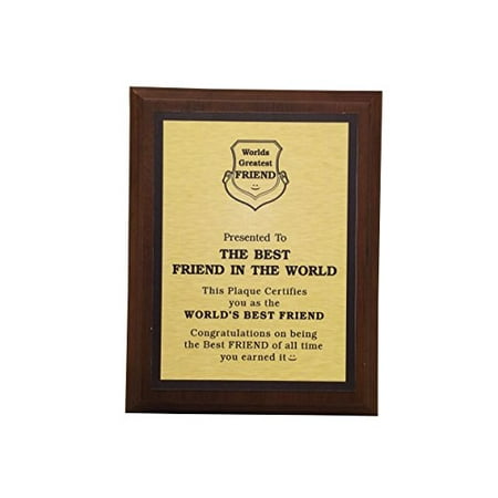 Aahs Engraving Worlds Greatest Plaques (Best Friend In The World,