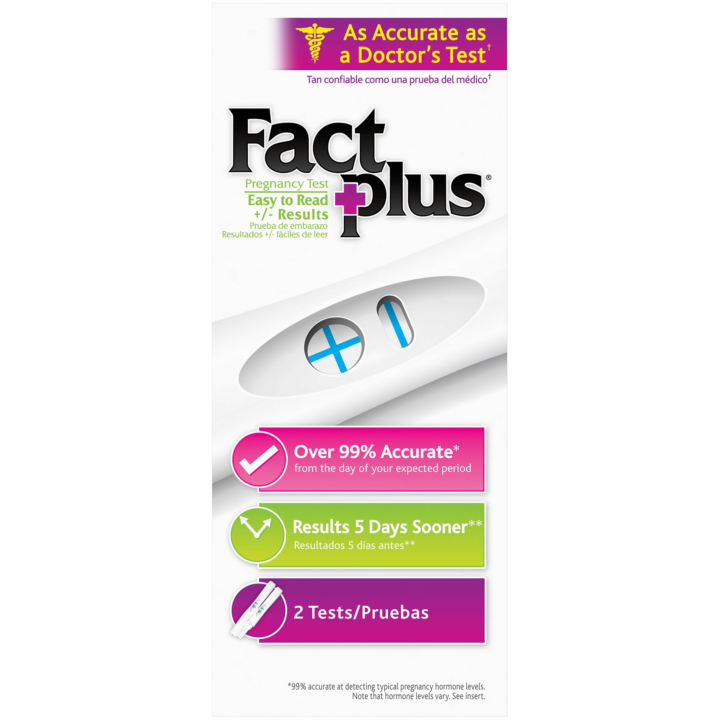 Fact Plus Pregnancy Test, 2 Count