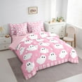 thumbnail image 3 of Manfei Kawaii Ghost Child Twin Bedding Sets 7-Piece, Pink Cartoon Halloween Animal Bedding Comforter Set, Sugar Gothic Style Reversible Sheet Sets, Ultra Soft Home Decor, 3 of 7