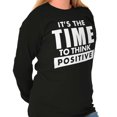 thumbnail image 4 of Time Think Cute Optimistic Gym Long Sleeve TShirt Men Women Brisco Brands S, 4 of 5