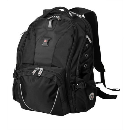 Swiss Gear Unisex Zip Pocket Laptop Backpack BLACK O/S - Walmart.com